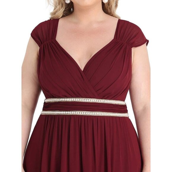 NEW EverPretty Sleeveless Floor Length V Neck Bridesmaid Prom dress Plus… - Picture 3 of 9